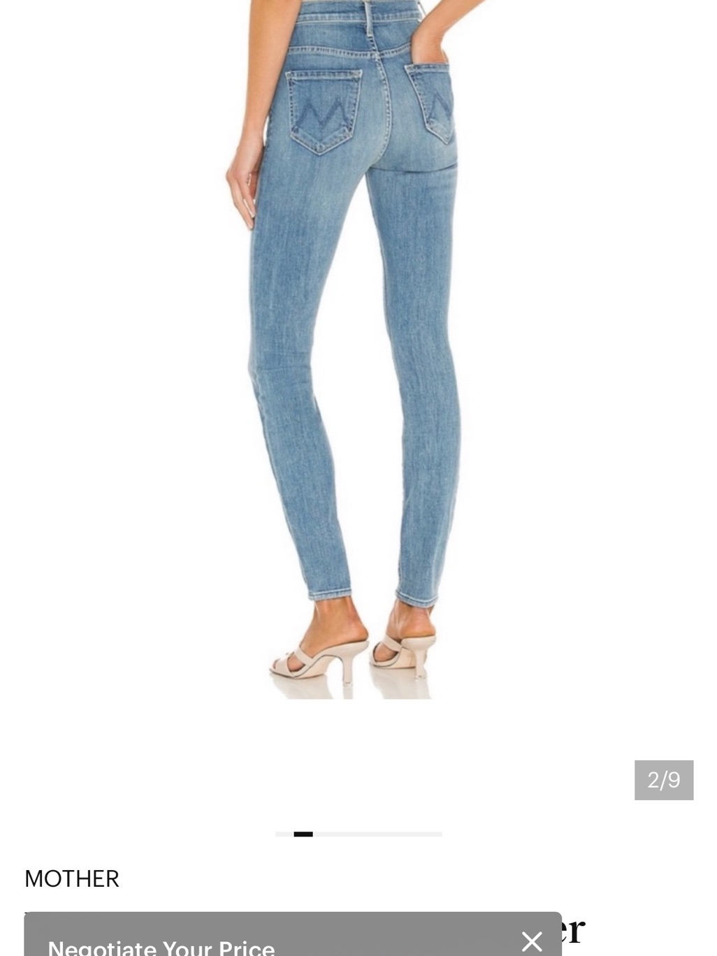 Mother Light Wash High-Rise Skinny Jeans